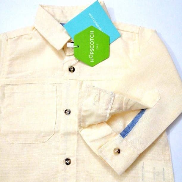 Hopscoth Casual Button Down Shirt Lemon Color