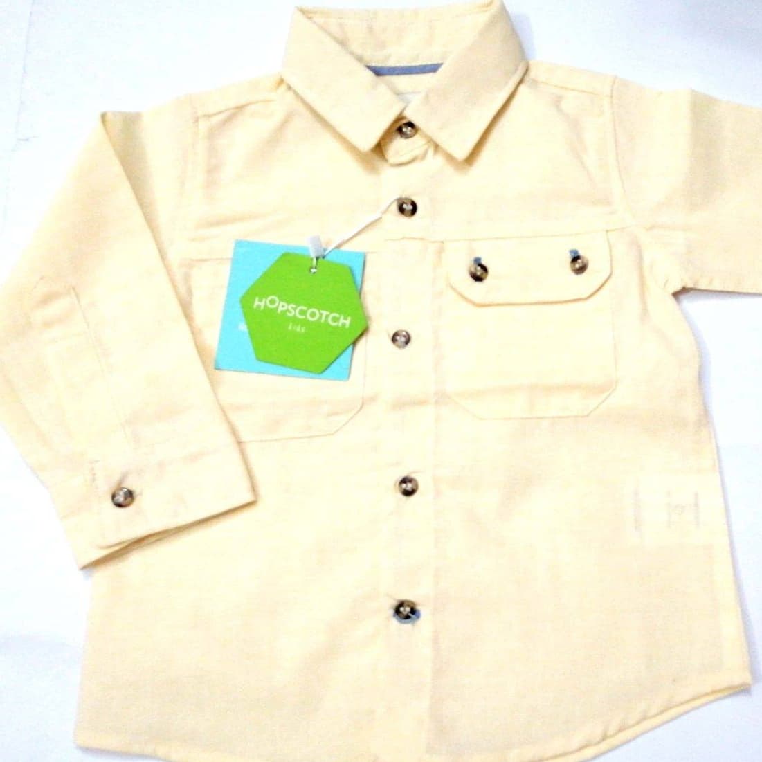 Hopscoth Casual Button Down Shirt Lemon Color